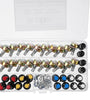 20PCS Single Potentiometer B5k/10k/20k/50k/100k Black White Blue Red And Yellow Knob Cap Set Boxed Knurled Shaft Linear Rotary Taper Potentiometer