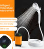 Outdoor Camping Shower IPX7 Waterproof with Digital Display Portable Electric Shower Pump for Hiking Travel Beach Pet Watering