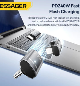 ESSAGER ES-OTG31 USB4 Adapter 40Gbps Data Transfer 240W PD Fast Charging 8K Video Output Aluminum Alloy Mobile Phone Adapter