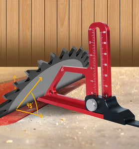 Adjustable Table Saw Depth Gauge 0-60mm with Metric and Inch Scale Aluminum Installing Blade Router Bits Height Measuring Gauge