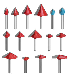 6mm 60-150 Degree  Router Bits CNC Engraving V Type Milling Cutter Woodworking Carving Knife Tungsten Carbide Cutting Tool