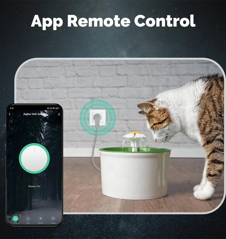 MoesHouse Tuya Zigbe Smart Wall Socket 16A 3500W APP Remote Timer Energy Monitor Voice Control with Alexa Google Assistant