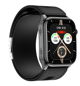 S101 2.06-inch AMOLED  ECG Air Pump Balloon Accurate Blood Pressure Micro-Check NFC Function Voice Broadcast bluetooth Call Heart Rate Blood Oxygen Monitor Sleep Monitoring Non-invasive Blood Glucose Blood Composition Analysis Call Smart Watch