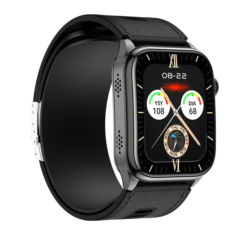 S101 2.06-inch AMOLED  ECG Air Pump Balloon Accurate Blood Pressure Micro-Check NFC Function Voice Broadcast bluetooth Call Heart Rate Blood Oxygen Monitor Sleep Monitoring Non-invasive Blood Glucose Blood Composition Analysis Call Smart Watch