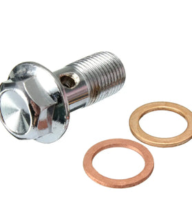 10mm M10x1.00 Chrome Banjo Bolt Brake Caliper Master Cylinder Fitting
