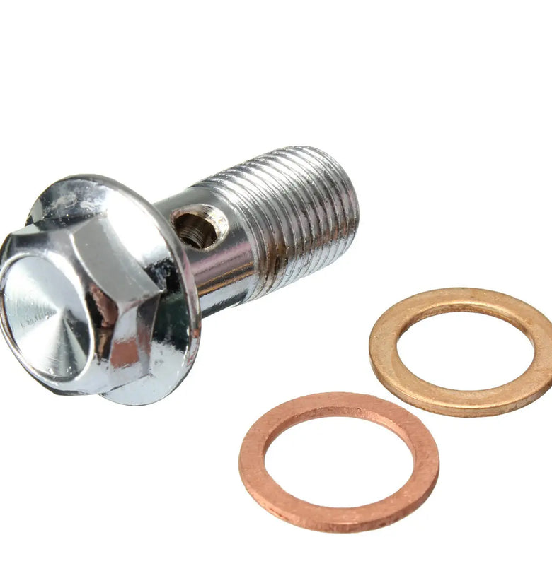 10mm M10x1.00 Chrome Banjo Bolt Brake Caliper Master Cylinder Fitting