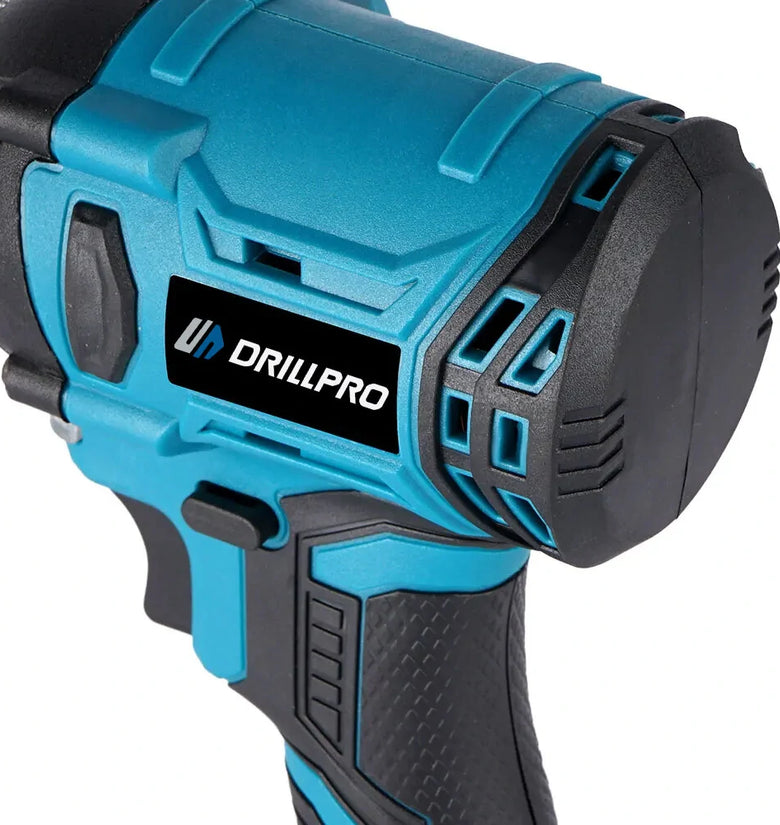 Drillpro 720W Brushless Electric Rivet Gun High Power Cordless Tool with 2000RPM Speed 588N.M Torque Suitable for 2.4~5.0mm Rivets Compatible with Mak 18V Battery Powerful Efficient Versatile
