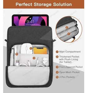9.7''/13'' Tablet Sleeve Bag Lightweight Laptop Handbag Simple Waterproof Notebook Inner Case Messenger Bag