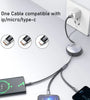 6A 100W USB-A to Type-C/iP/Micro USB Cable QC2.0 3.0 4.0 Fast Charging Data Transmission Copper Core Line 1.2M Long for iPhone 13 14 14Pro for Xiaomi 13 for Huawei Mate50 for Oppo Reno9