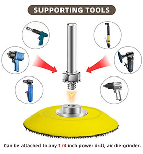 5pcs Hook and Loop Sanding Pads for Drill Attachment 2 Inch Foam Backing Compatible with Angle Grinders Sanding Polishing Pads 1/4 Shank