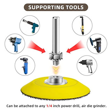 5pcs Hook and Loop Sanding Pads for Drill Attachment 2 Inch Foam Backing Compatible with Angle Grinders Sanding Polishing Pads 1/4 Shank