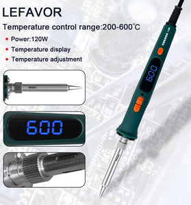 120W Digital Soldering Iron 907 Model Electric Tool Dual Calibration Temperature Range 200-600C Ceramic Heating Core Quick Heat Up EU Plug
