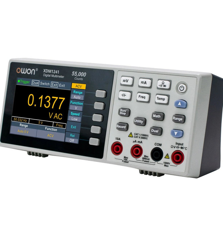OWON XDM1241 USB Digital Multimeter 55000 Counts Universal Desktop Multimeters Meter with 3.5-inch TFT LCD Screen