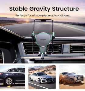 UGreen LP130 Gravity Car Phone Holder Air Vent Phone Stand 360 Rotary for 4.7-7.2inch Mobile Phones Xiaomi HUAWEI