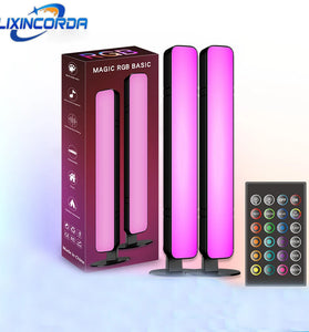 LIXINCORDA RGB Light Bar Rhythm Pickup Atmosphere Desktop Lamp Remote Control for Gaming Computer Room Bedroom