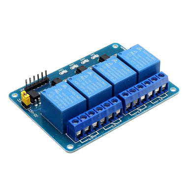 10pcs 5V 4 Channel Relay Module For PIC ARM DSP AVR MSP430 Blue Geekcreit for Arduino - products that work with official Arduino boards