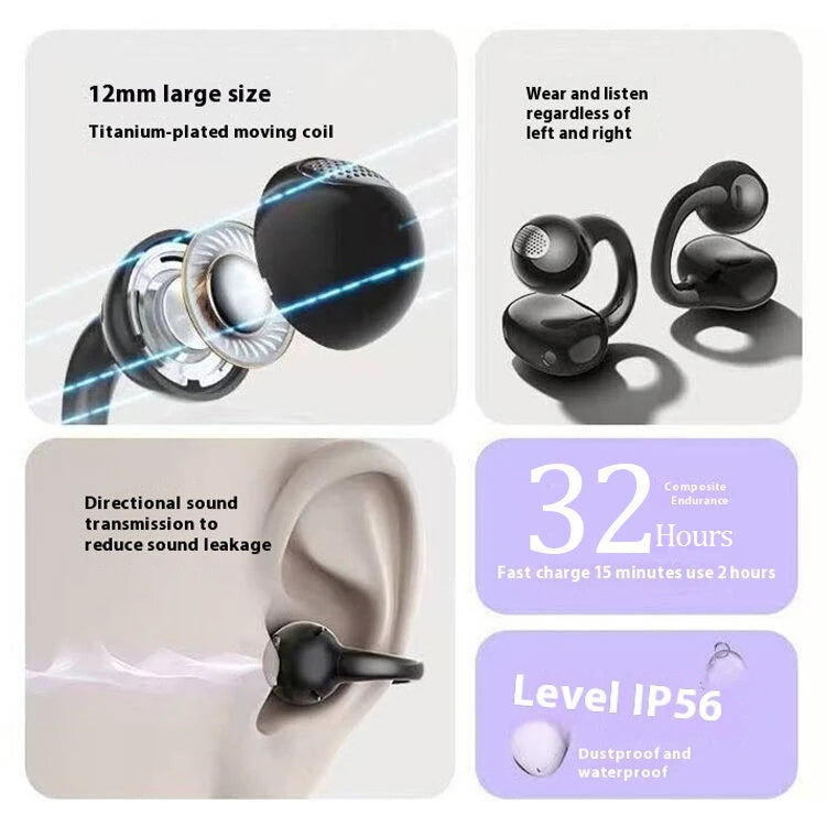 Edifier Comfo Clip Q OWS Earbuds Wireless bluetooth 5.4 Earphone 12mm Titanium-plated Composite Diaphragm Unit AI Call Noise Cancelling 32H Playback Low Game Delay Sports Headphones