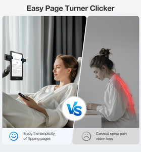 Bakeey SPT-2 2 Clips Remote Control Page Turner Forward & Backward Page Turner Video Recording Remote Triggers for Kindle Paperwhite Scribe Oasis for Ipad Reading for Kobo Surface Comics