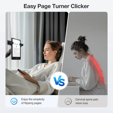 Bakeey SPT-2 2 Clips Remote Control Page Turner Forward & Backward Page Turner Video Recording Remote Triggers for Kindle Paperwhite Scribe Oasis for Ipad Reading for Kobo Surface Comics