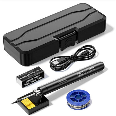 USB Cordless Soldering Iron Type-C Interface Mini Soldering Iron Set Electric Soldering Iron Adjustable Temperature 5V 8W