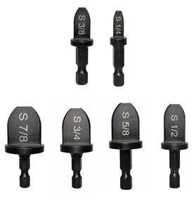 6PCS Repairing Set Air Conditioner Copper Tube Expander Swaging Tool Manual Copper Pipe Swage Too Expander Drill Bit Soft Copper tubing Tool bit with 1/4'' 3/8'' 1/2'' 5/8'' 3/4'' 7/8''Bits