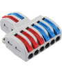 3pcs SPL-62 Two Groups of Parallel One-in and Three-out Splitter Terminal Wire Connector