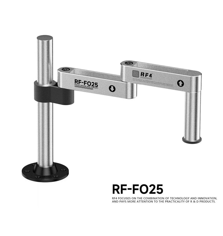 RF4-F025  RF4-F026 Microscope Swing Arm Stand Articulated 360 Degree Adjustable Metal Frame Stable Base Universal Fit for Repair Inspection Tools