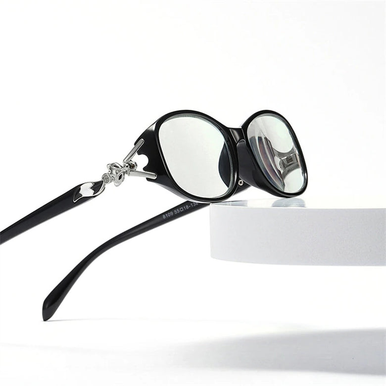 Fashion Anti-Blue Light HD Reading Glasses Zircon-set Presbyopia Glasses Lightweight TR Frame Non-slip Temples