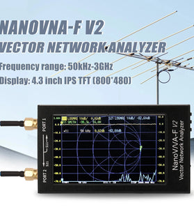 NanoVNA-F V2 50kHz-3GHz V5.0 Vector Network Analyzer IPS 4.3Inch LCD Display S-A-A-2 Antenna Analyzer Short Wave HF VHF UHF