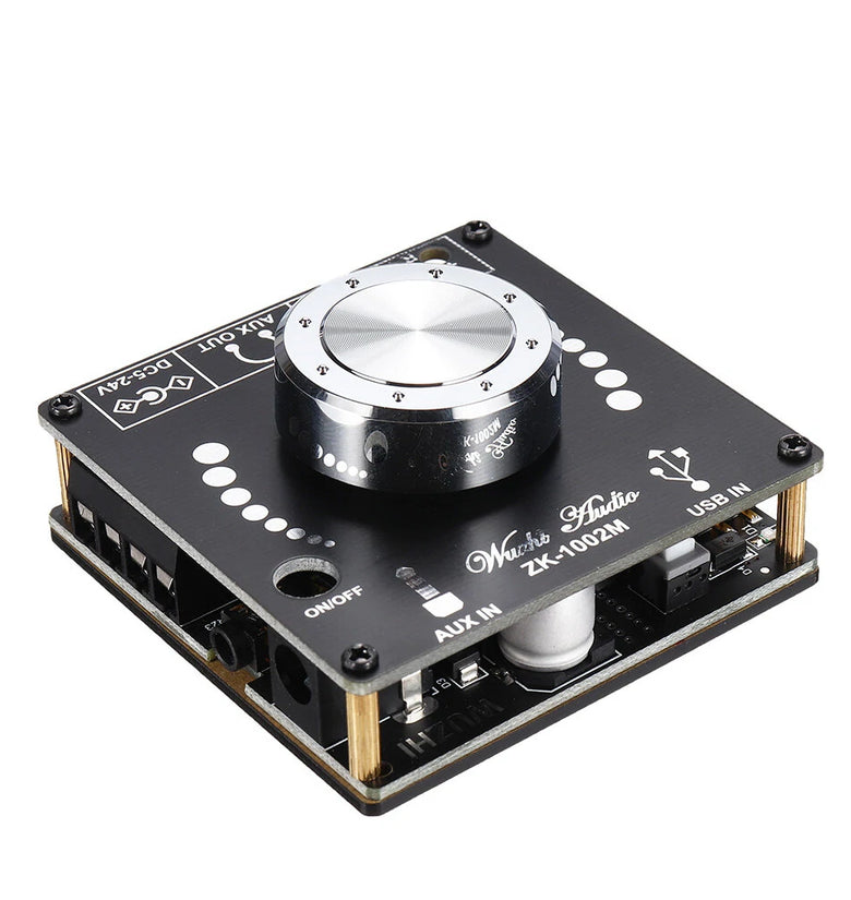ZK-1002M 100W+100W Bluetooth 5.0 Power Audio Amplifier board Stereo AMP Amplificador Home Theater AUX USB 100W*2