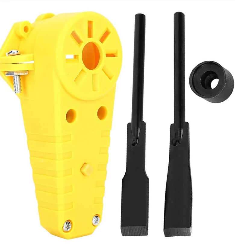 Electric Chisel Accessory Stainless Steel Flat Cutter Lightweight Plastic Handle 200mm Full Length Quick Install Woodworking Tool for Carpentry DIY