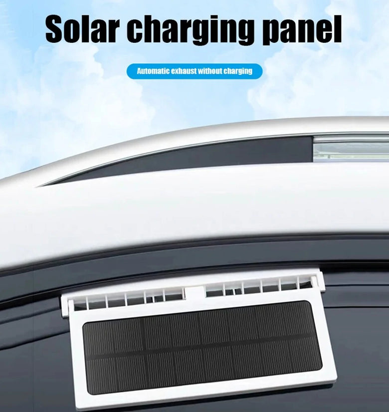 Solar-Powered Car Ventilation Fan Air Circulation Fan Solar Charging Ventilation Fan Auto Cooling Fan Air Exhaust Radiator for Vehicle Truck SUV