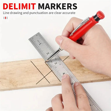 Refillable Carpenter Pencil Set Woodworking Marking Pen Deep Hole Marker High Precision Mechanical Pencil for Accurate Craftsmanship and Drafting Essential Tool for Engineers Carpenters and Architects