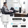 Tuya 16/20A Smart WiFi Switch EU Plug Intelligent Power Monitor Voice Control Timing Outlet Socket Support Alexa Google Home