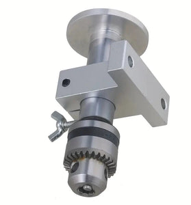 Telescopic Chuck Adjustable Stroke Steel Aluminum Center Height 31mm Clamping Range 0.6-6mm for Self-Made Lathes Woodworking Mounting Hole 6.5mm