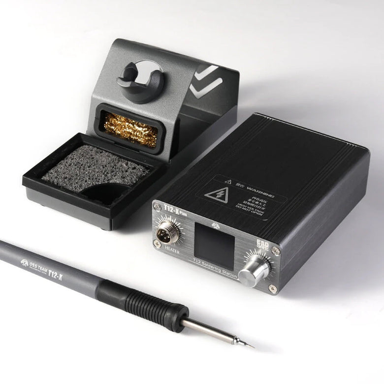 OSSTEAM T12-XPlus Phone Repair Soldering Station 75W Adjustable Temperature 80C-480C Intelligent PID Control LCD Display Repair Tool