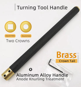 GANWEI Wood Lathe Truning Tools Grip Handle for Square 12mm Round Turning Tool bar