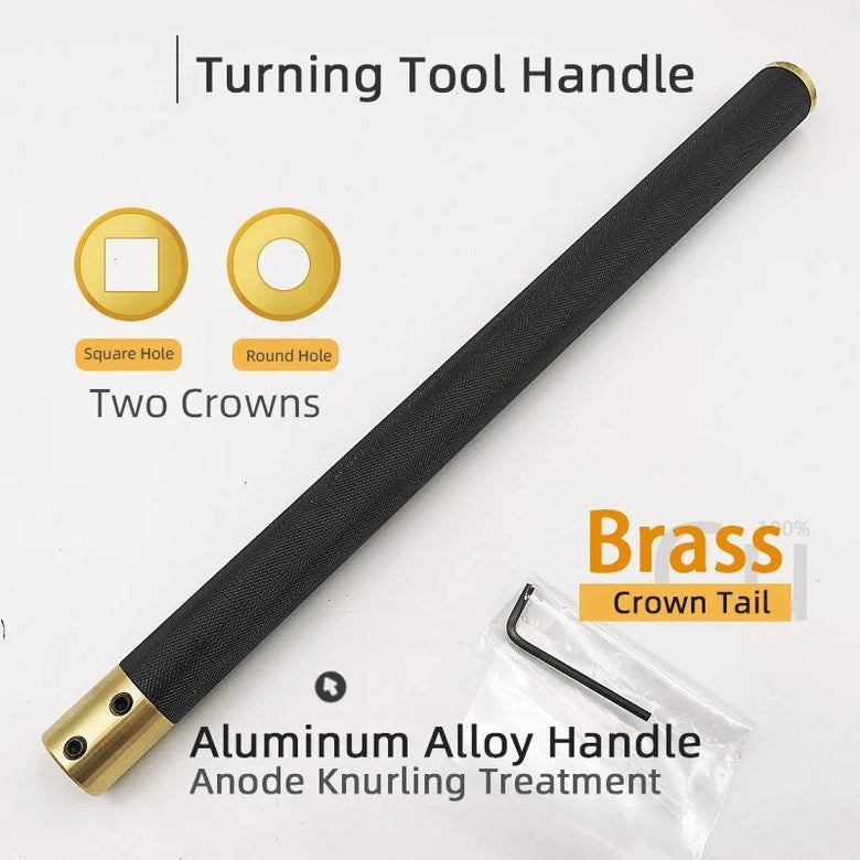GANWEI Wood Lathe Truning Tools Grip Handle for Square 12mm Round Turning Tool bar