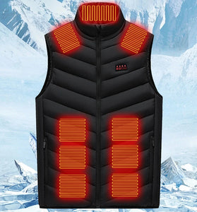 Motorcycle Heated Vest Intelligent Three Levels Of Temperature Adjustment Electric Heating Vest Protection From Cold In Winter