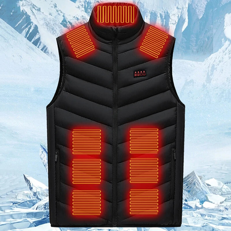 Motorcycle Heated Vest Intelligent Three Levels Of Temperature Adjustment Electric Heating Vest Protection From Cold In Winter