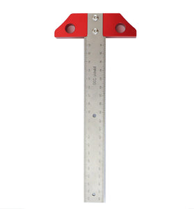 8 Inch/200mm T Square Marking Measuring Ruler Imperial Metric Scale Woodworking Scribing Ruler Gauging Tool