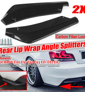 2Pcs Rear Bumper Lip Wrap Angle Diffuser Splitter Canard For BMW X5 X7 E46 E91 E90 E93 E81 E82 E87 E60 E65