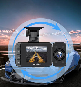 1080P 3 Channel Dash Cam Front and Rear Inside Full HD Recording With Night Vision Wifi Driving Recorder High-Definition Video Parking Monitoring With Night Vision