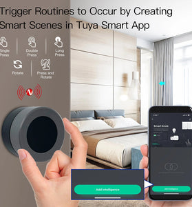MOES Tuya ZigBe Smart Knob Switch Wireless Scene Button Controller Battery Powered Automation Scenario Smart Life App