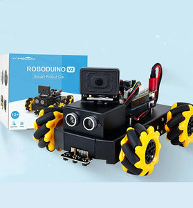 Yahboom Smart Robot Car Kit Roboduino V2 with ESP32 WiFi Camera Metal Body Educational Toy Robotic Kit DIY for Arduino