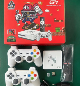 G7 64G 25000+ Games TV Game Console Android 13 8K HD Support WiFi6 & BT5.0 Dual Wireless Controllers 25+ Emulators Retro Games Player Console