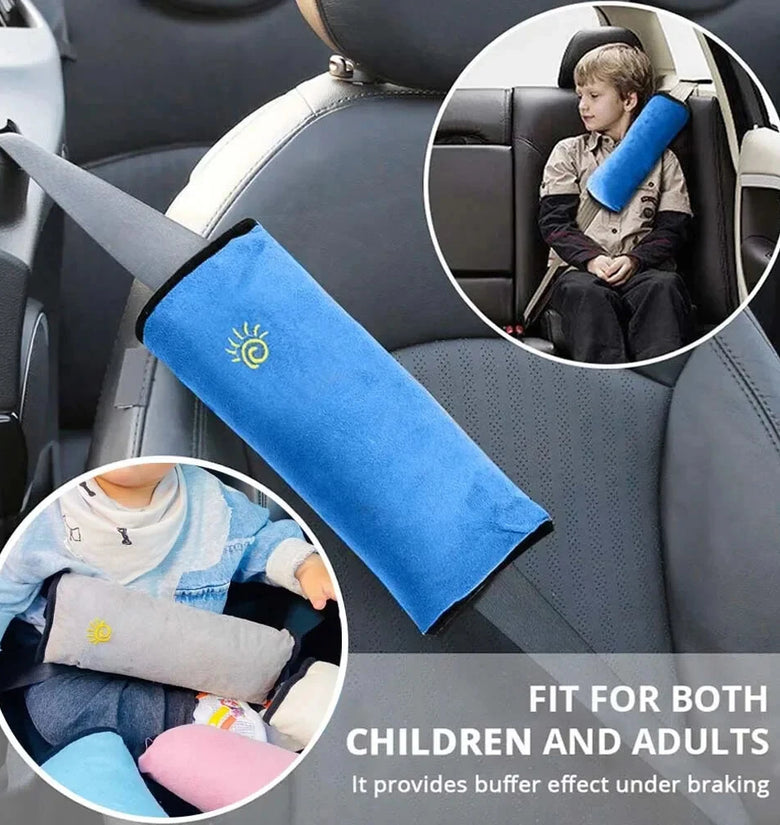Universal Car Seat Belt Shoulder Cushion for Kids Adjust Shoulder Toddler Head Protector Baby Sleeping Seatbelt Positioner Plush Cover Pad