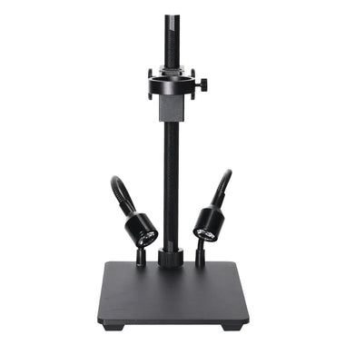 HAYEAR Aluminum Digital Microscope Stand Industrial Camera Monocular Lens Lift Repair Workbench Black
