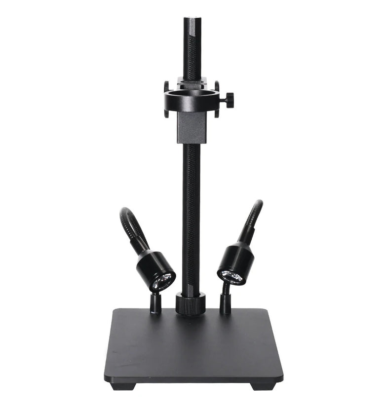 HAYEAR Aluminum Digital Microscope Stand Industrial Camera Monocular Lens Lift Repair Workbench Black
