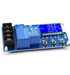 XY-L30A NC Battery Charging Control Module Digital 6-60V Voltage Regulator with LCD Display Overcharge Protection Auto Charge Control for Lead-acid Acting Batteries